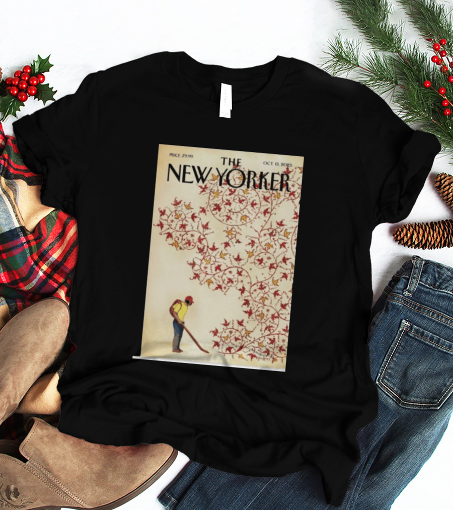 The New Yorker October 13 2025 Brian Stauffer Winds Of Change Vintage Cover T-Shirt