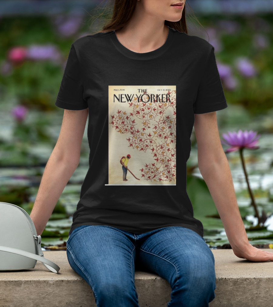 The New Yorker October 13 2025 Brian Stauffer Winds Of Change Vintage Cover T-Shirt