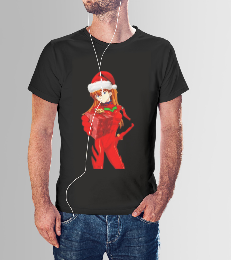 Asuka Christmas Present Neon Genesis Evangelion Anime T-Shirt
