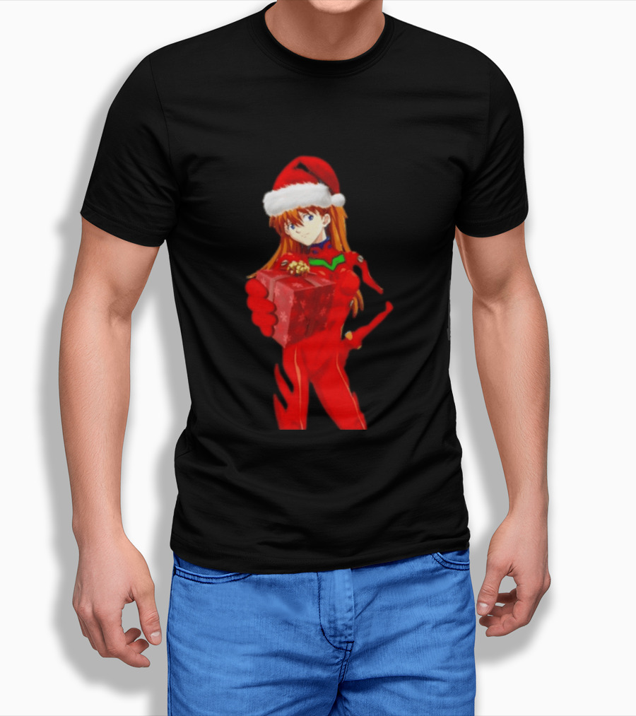 Asuka Christmas Present Neon Genesis Evangelion Anime T-Shirt