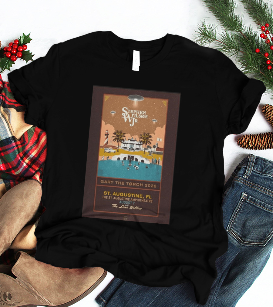 Stephen Wilson Jr St. Augustine Amphitheatre August 7 2026 Gary The Torch The Lone Bellow T-Shirt