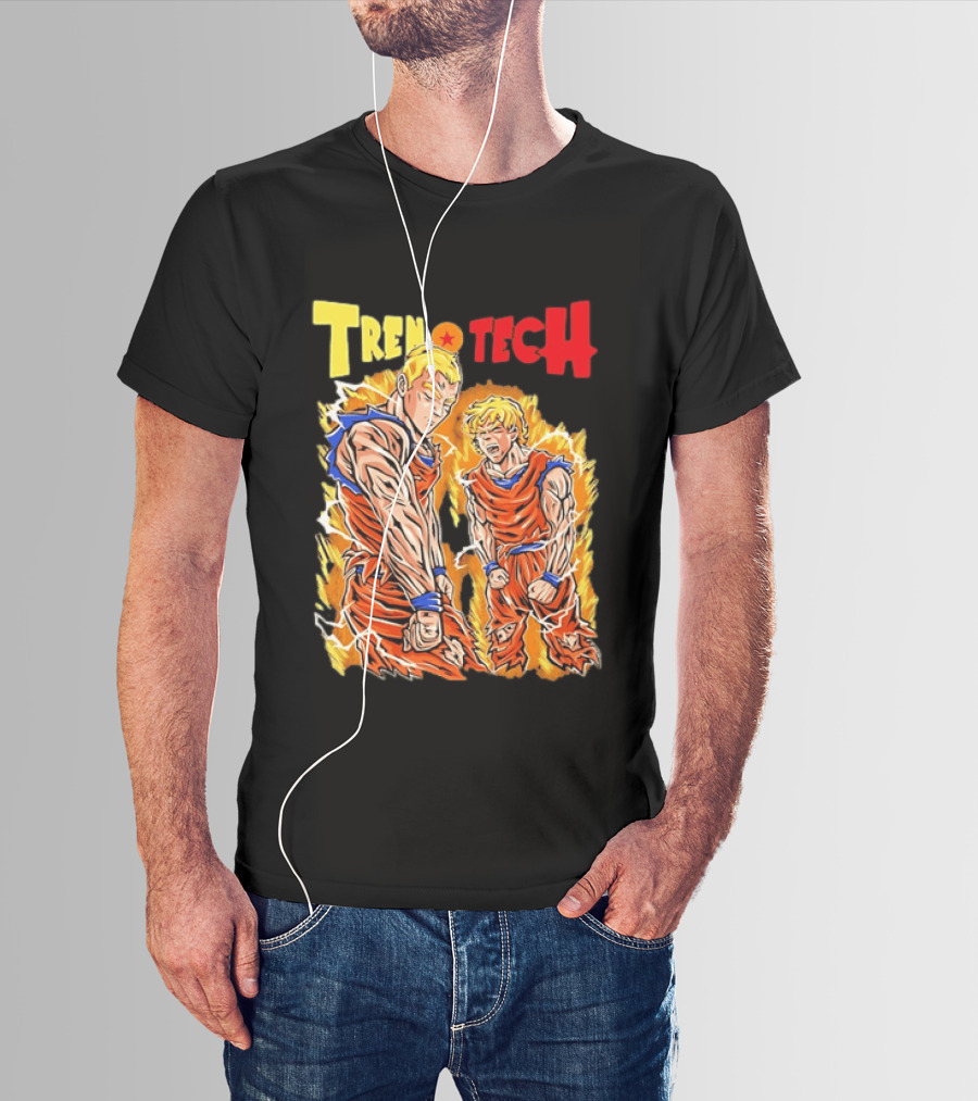 Tren Tech Dragon Ball Z Super Saiyan Goku Transformation Energy Burst T-Shirt