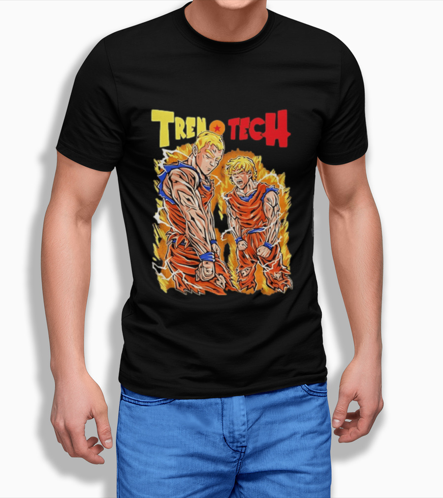 Tren Tech Dragon Ball Z Super Saiyan Goku Transformation Energy Burst T-Shirt
