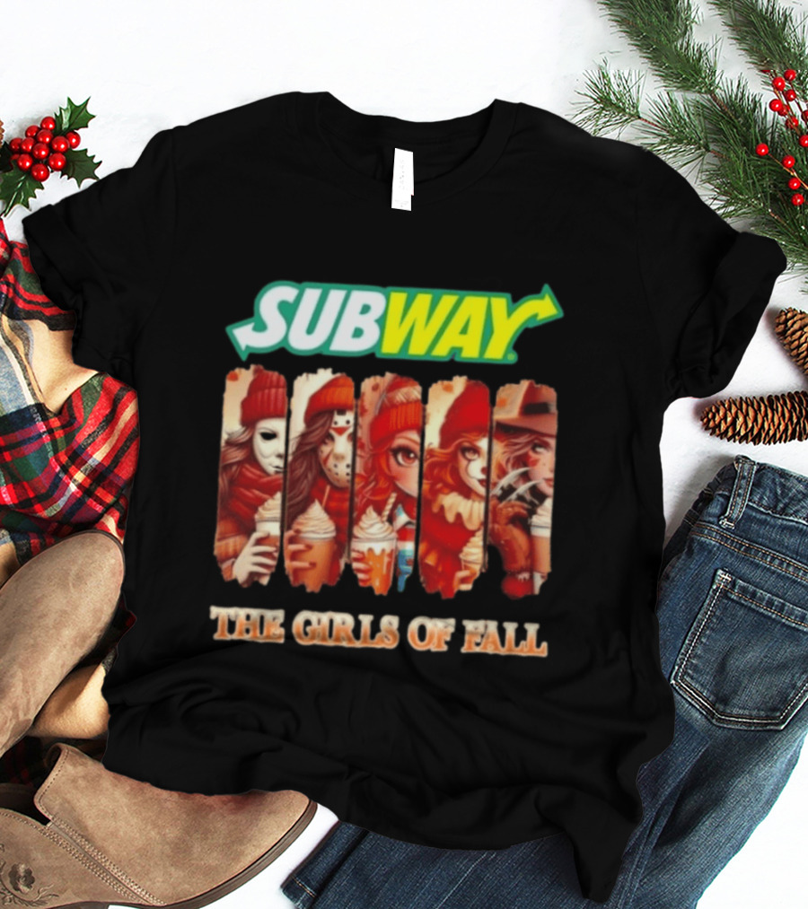 Trendy Subway The Girls Of Fall Cosplay Halloween T-Shirt