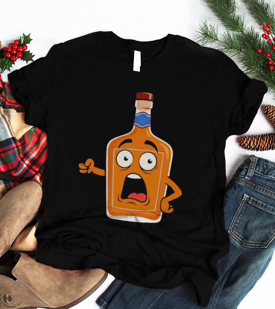 Tears Of The Left Whiskey Funny Cartoon Expression T-Shirt
