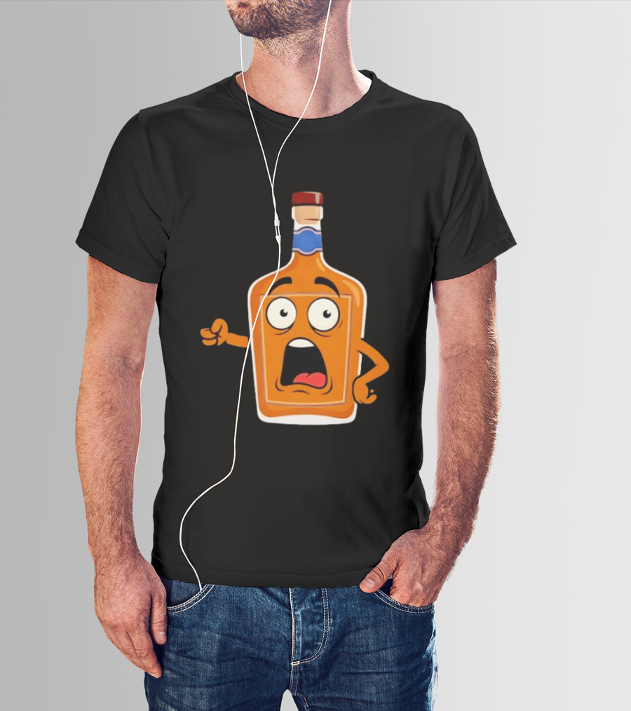 Tears Of The Left Whiskey Funny Cartoon Expression T-Shirt