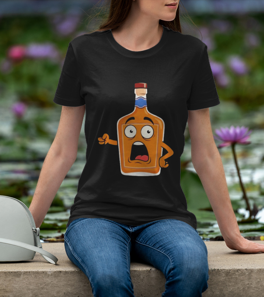 Tears Of The Left Whiskey Funny Cartoon Expression T-Shirt