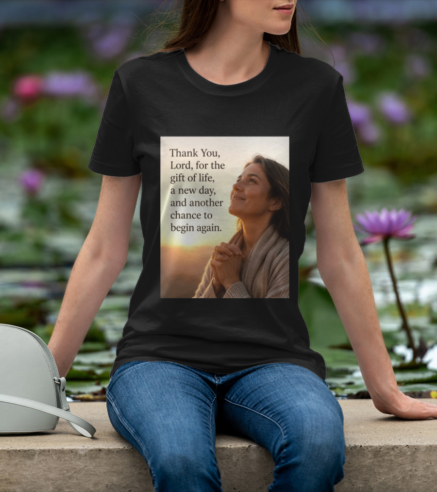 Thank You Lord For The Gift Of Life A New Day And Another Chance To Begin Again T-Shirt