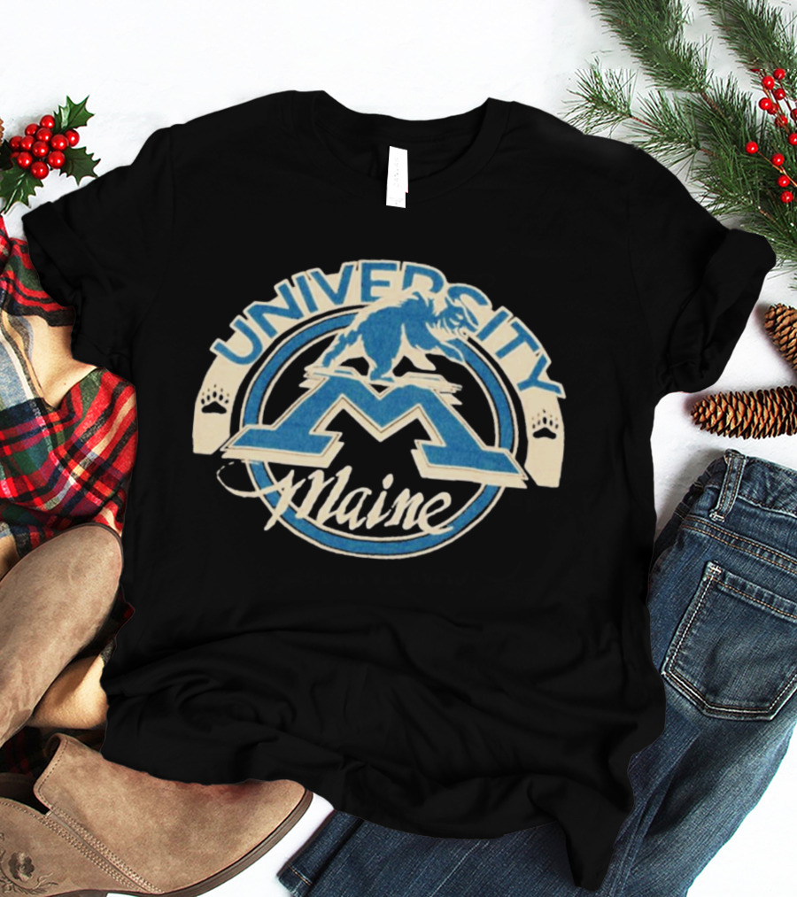 University Of Maine Bear Mascot Circular T-Shirt