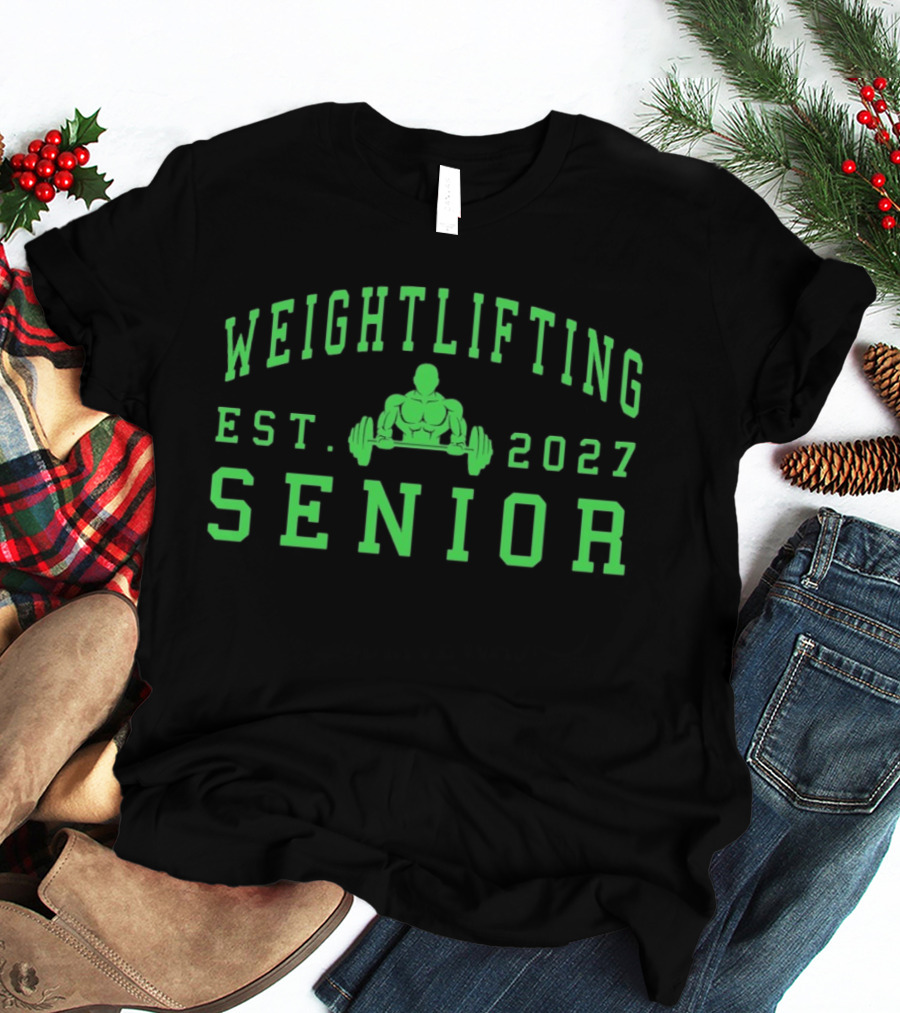 Weightlifting Senior Est 2027 Bodybuilding Gym Essentials T-Shirt