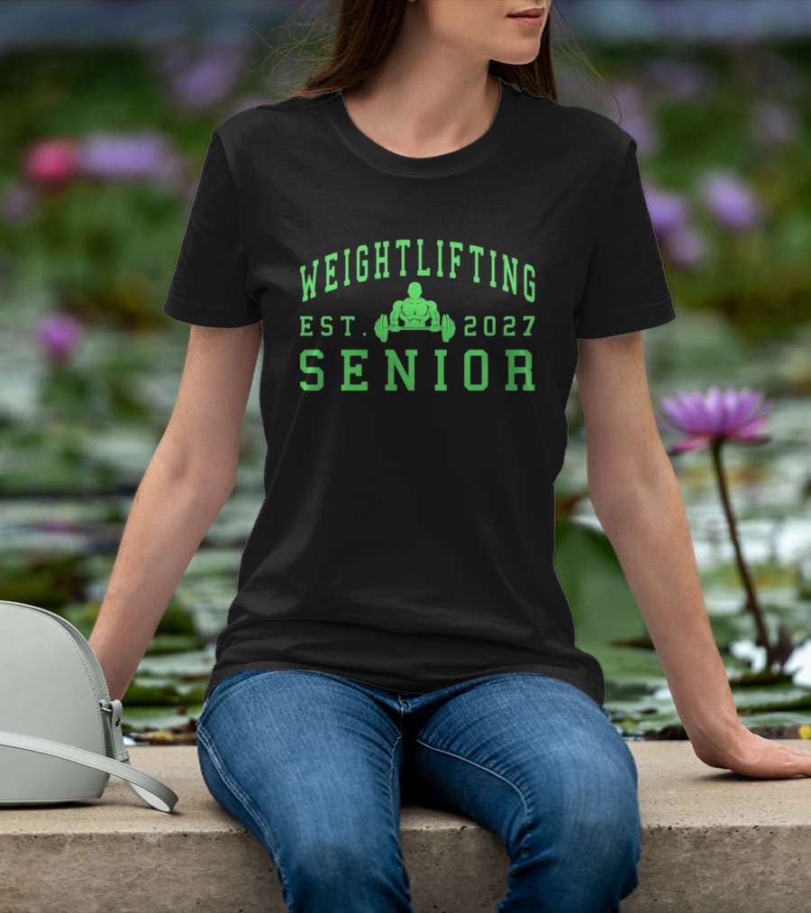 Weightlifting Senior Est 2027 Bodybuilding Gym Essentials T-Shirt