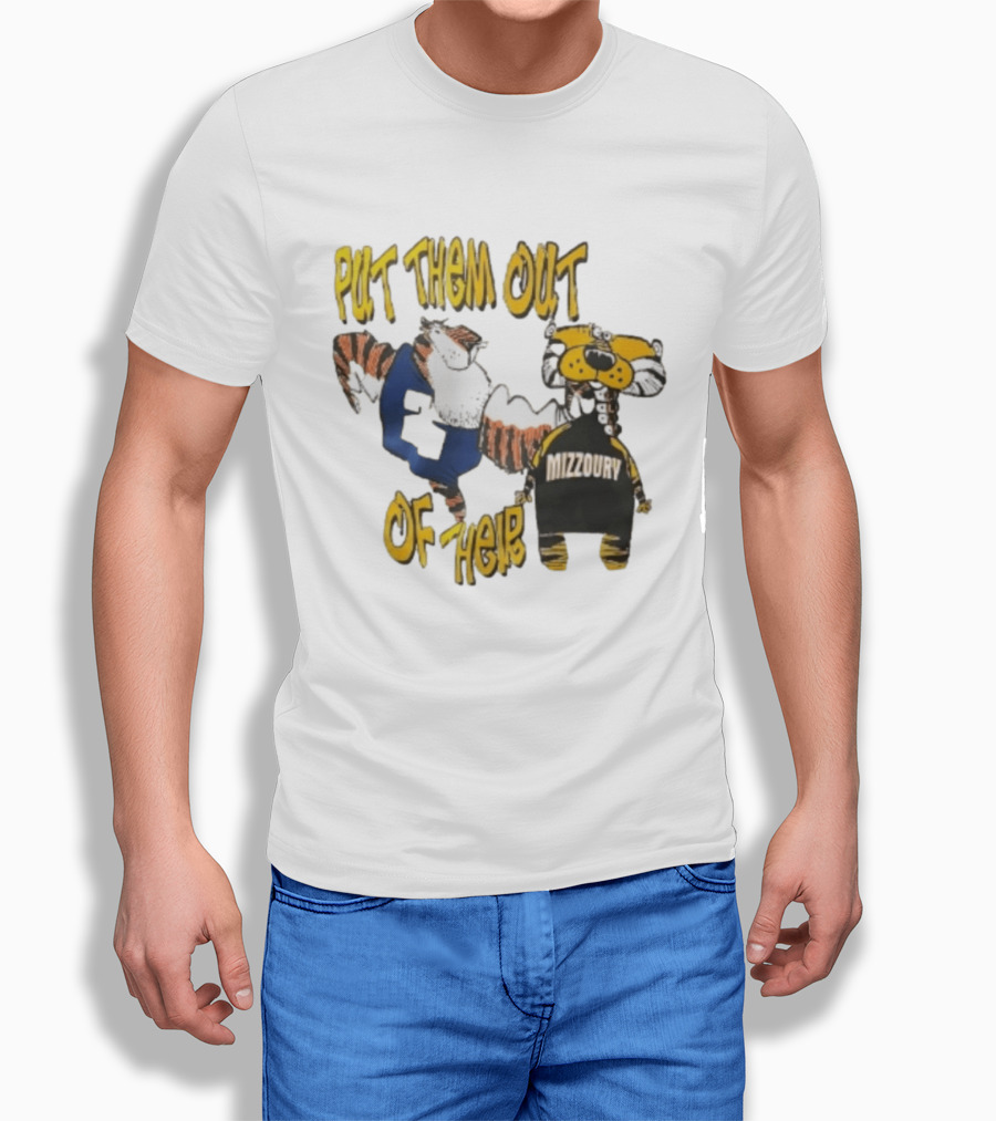 Put Them Out Of Their Mizzoury Auburn Tigers Missouri Tigers T-Shirt