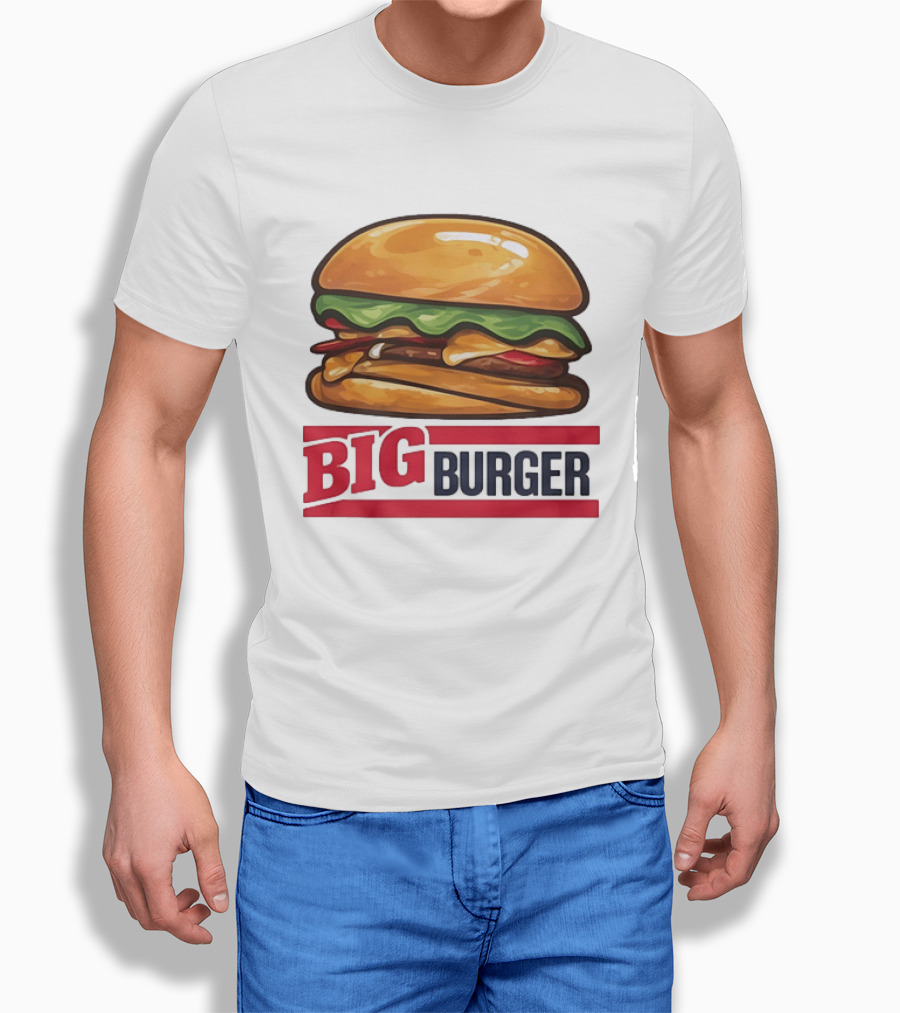 Big Burger Cheeseburger Fast Food Hamburger T-Shirt