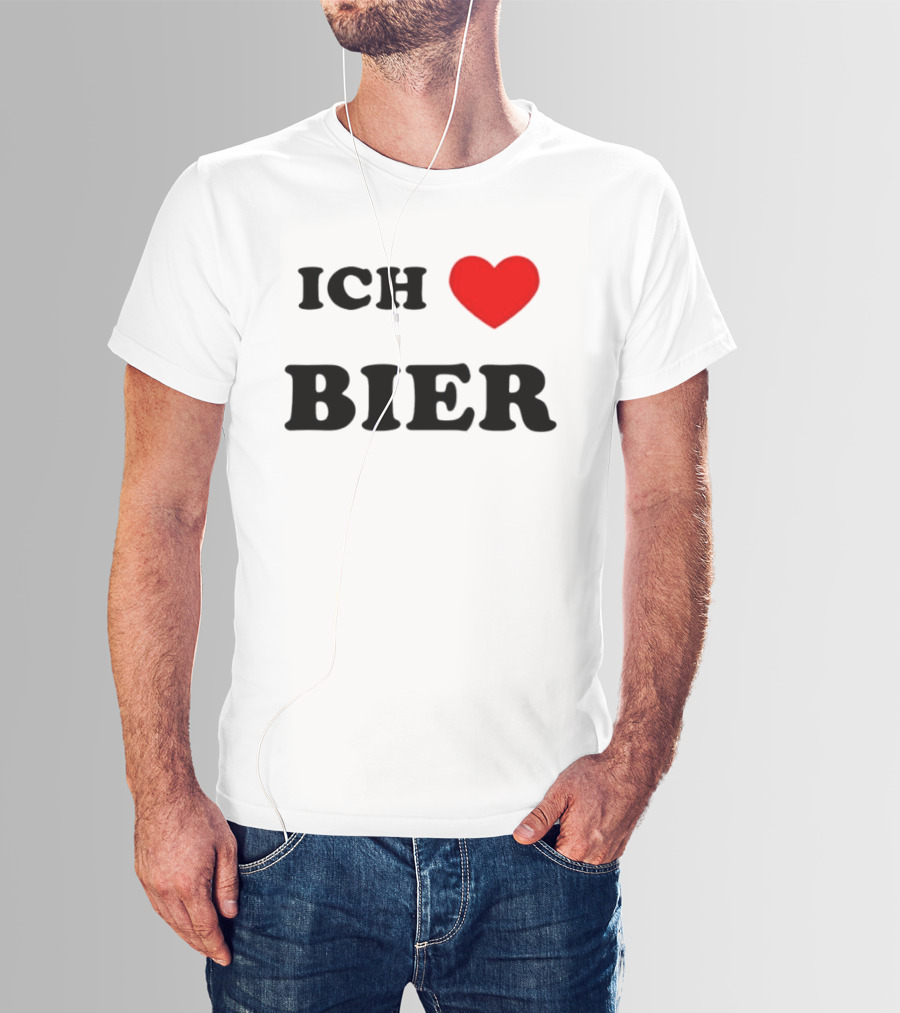 Ich Liebe Bier Heart Symbol For Beer Lovers T-Shirt