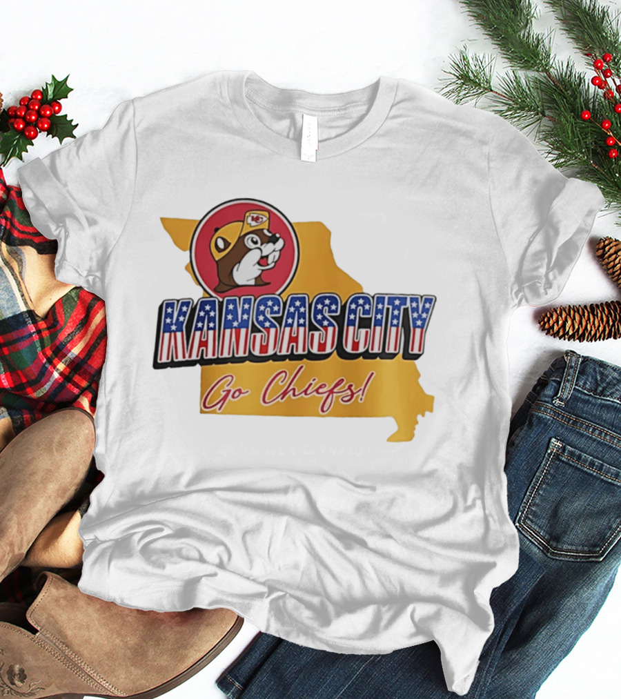 Kansas City Chiefs Buc Ees Go Chiefs Patriotic Kansas City T-Shirt