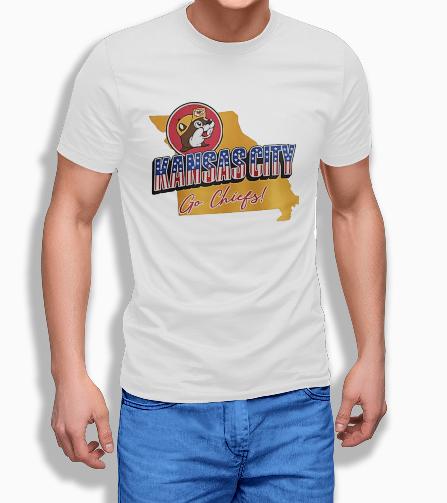 Kansas City Chiefs Buc Ees Go Chiefs Patriotic Kansas City T-Shirt