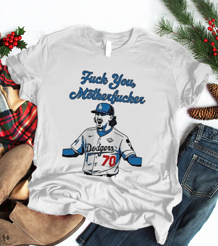 La Dodgers Justin Wrobleski 70 Baseball T-Shirt