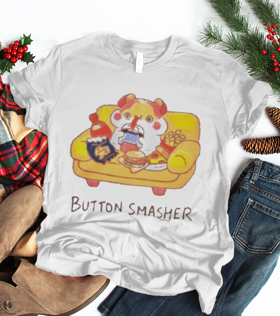Classic Muffin Corner Muffinmaru Button Smasher Couch Potato Gamer Snack Time T-Shirt