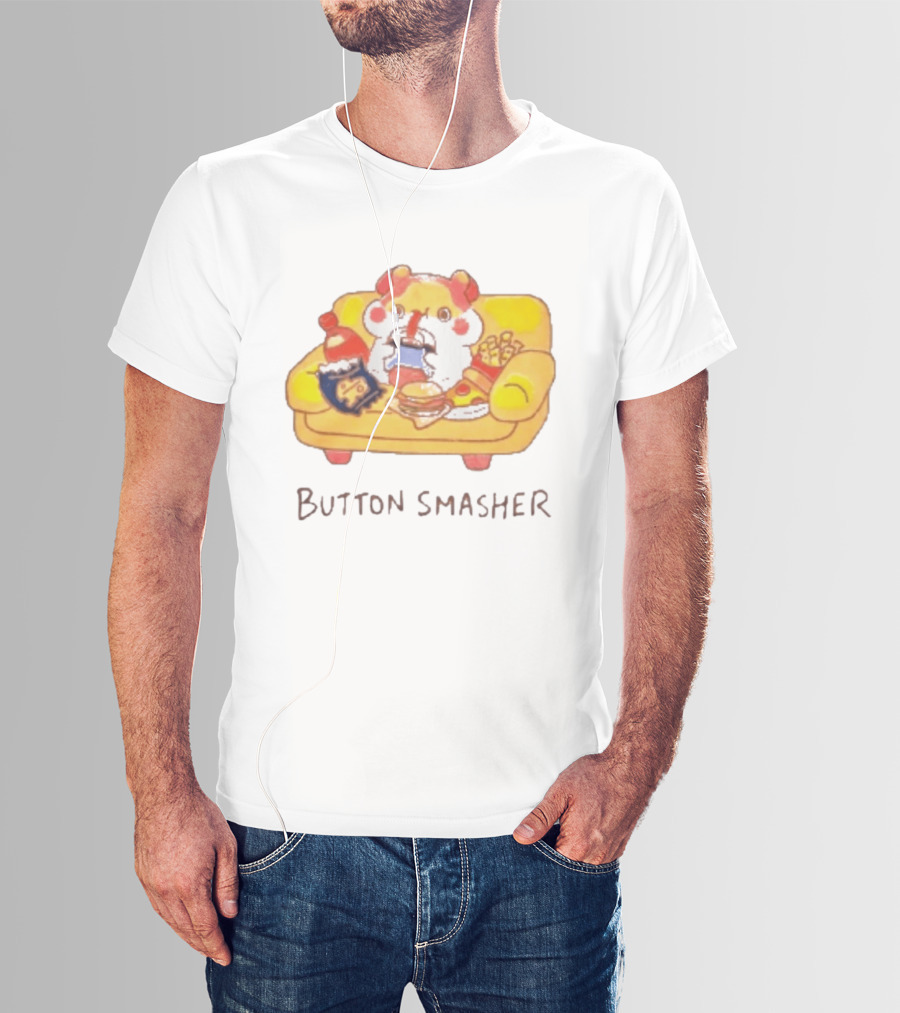 Classic Muffin Corner Muffinmaru Button Smasher Couch Potato Gamer Snack Time T-Shirt