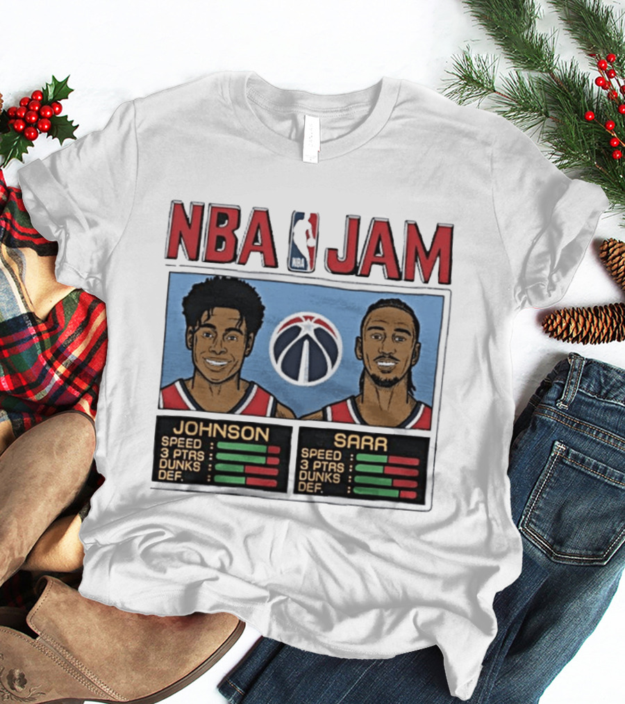 NBA Jam Wizards Johnson Alex Sarr Players Speed Points Dunks Defense T-Shirt