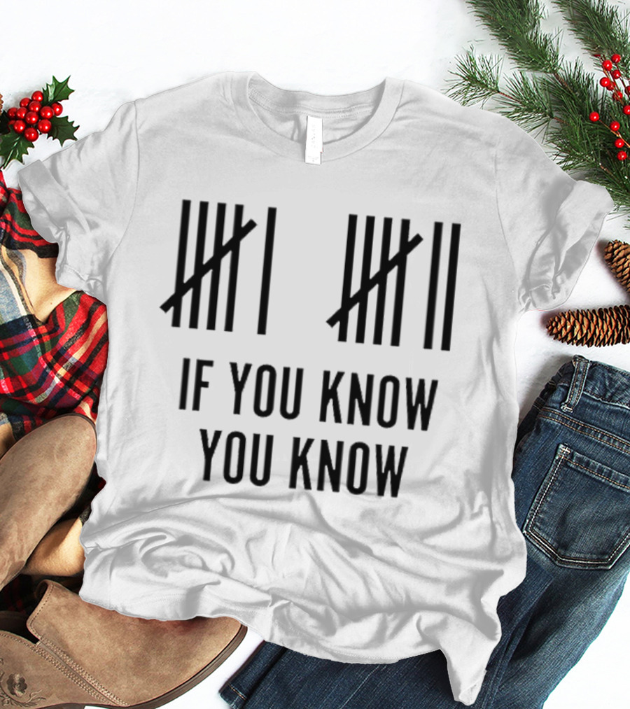 Classic Six Seven Tally Marks If You Know You Know T-Shirt