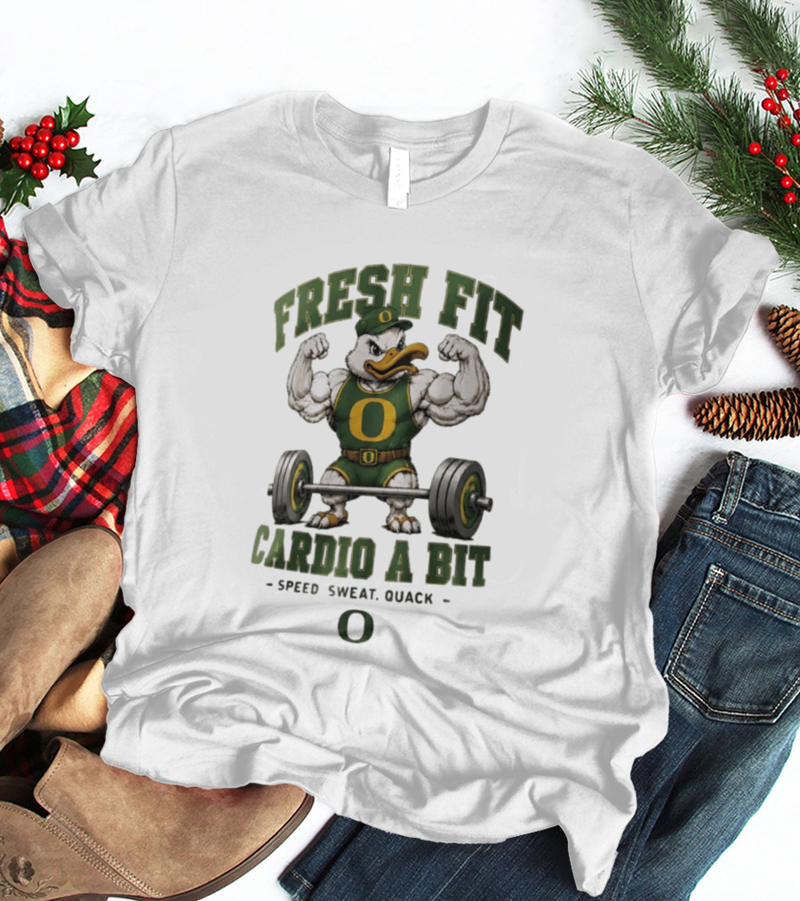 Oregon Ducks Fresh Fit Muscle Mascot Cardio Speed Sweat Quack T-Shirt