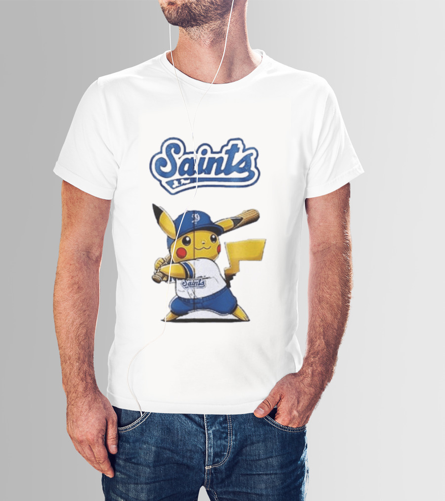 St Paul Saints Pikachu Baseball Collaboration T-Shirt