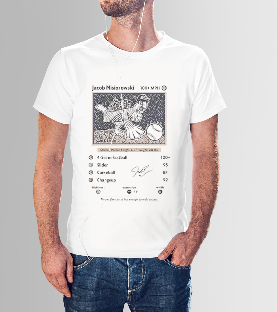 Jacob Misiorowski Milwaukee Brewers Baseball The Miz Gotta K Em All Pokémon Card Style 2026 T-Shirt