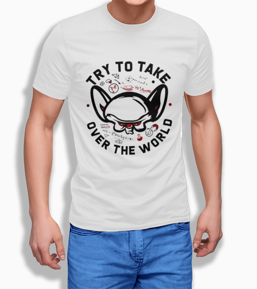 Try To Take Over The World Brain Cartoon T-Shirt
