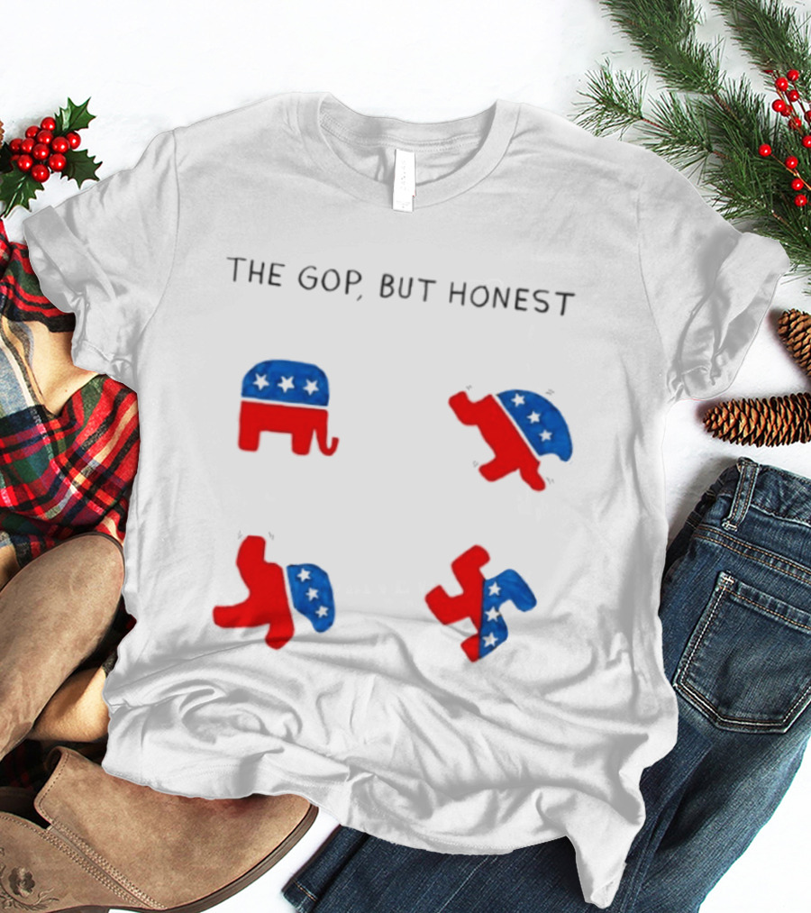 The GOP But Honest Republican Elephant Evolution T-Shirt