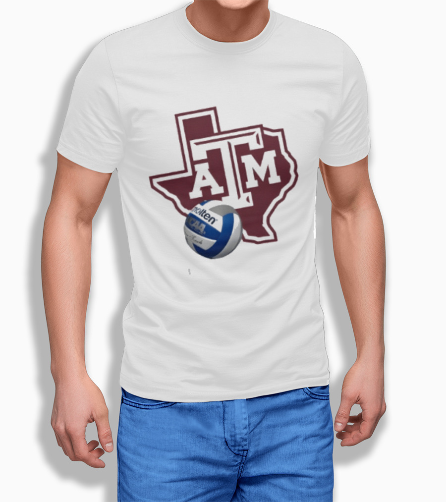 Texas A&M Aggies Volleyball Molten NCAA Map Team Spirit T-Shirt