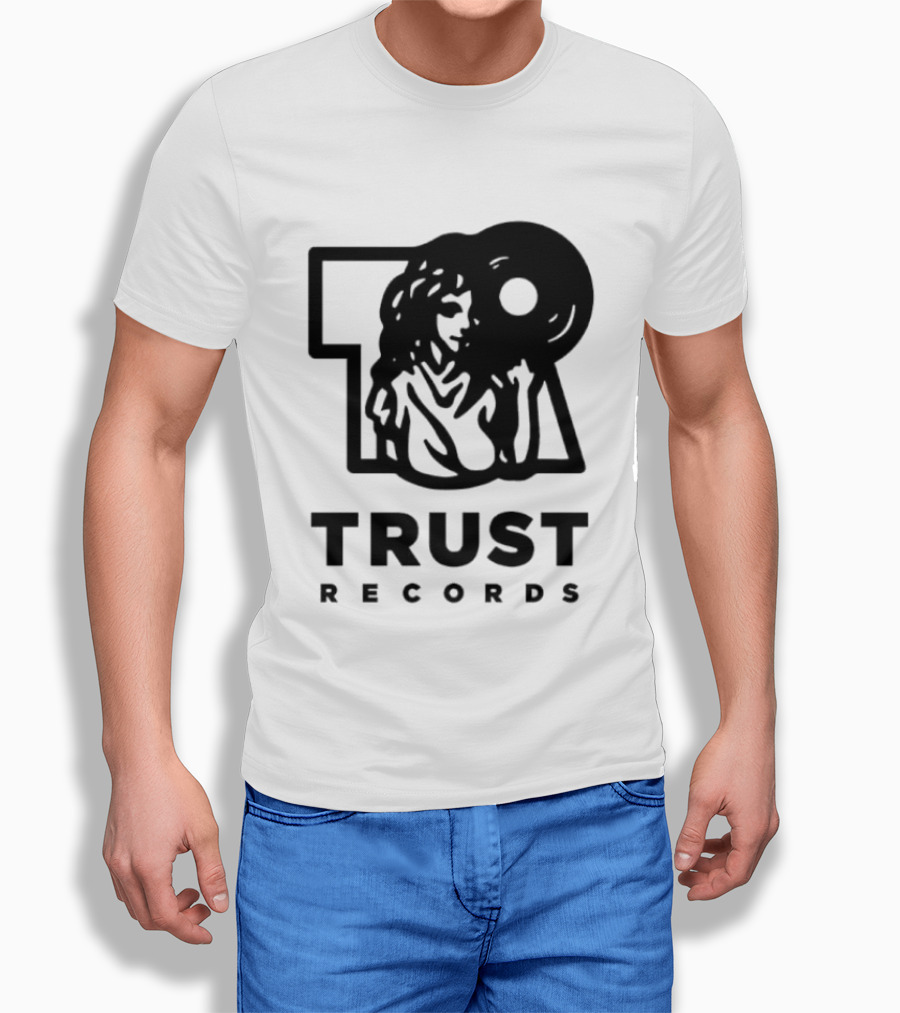 Trust Records Vinyl Spinning Woman T-Shirt
