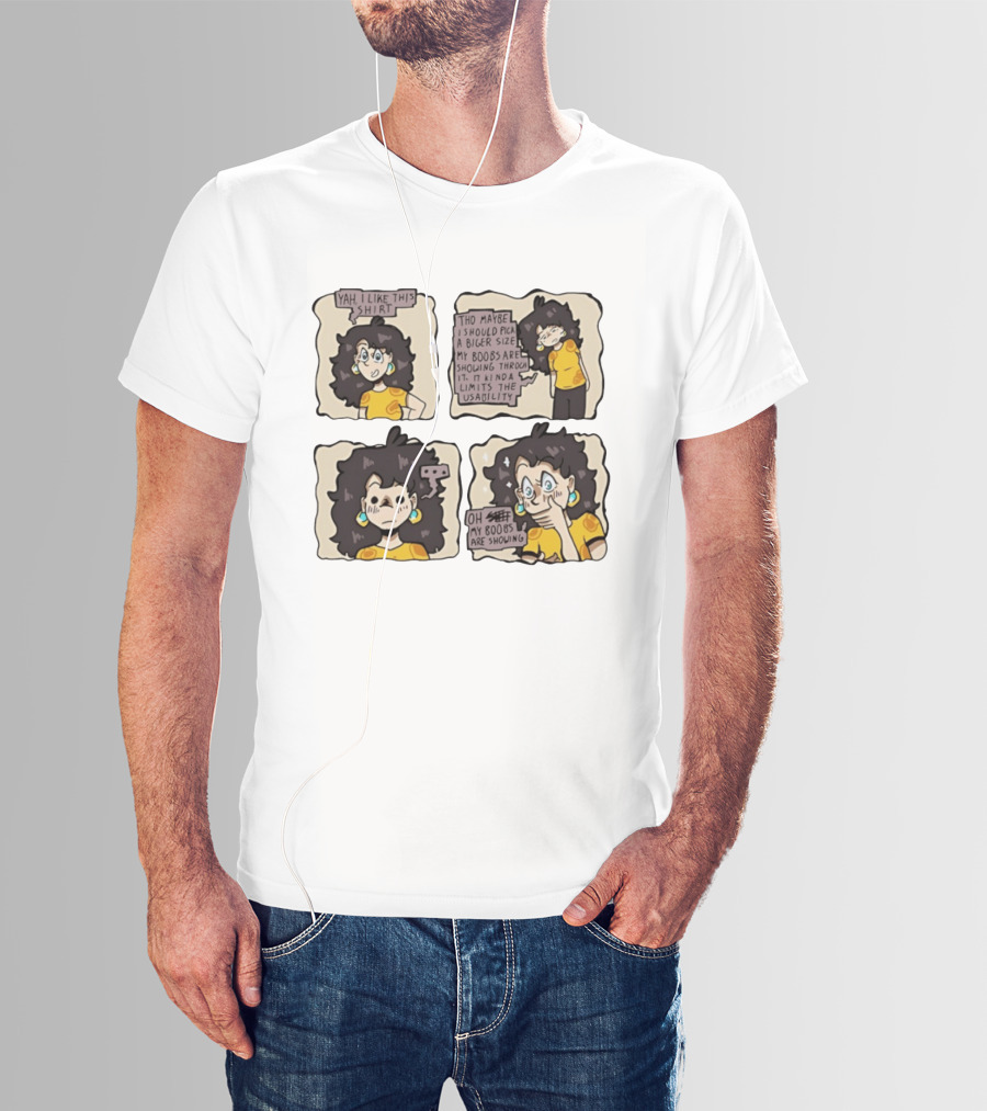 Yah I Like This Comic Strip Webcomic Oh My Boobs Are Showing Kinda Limits Usability T-Shirt