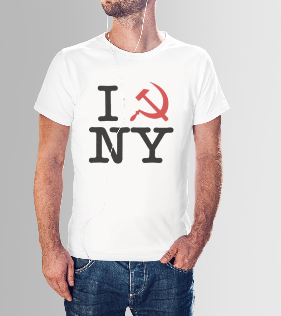I Love NY Zohran Mamdani Hammer And Sickle T-Shirt