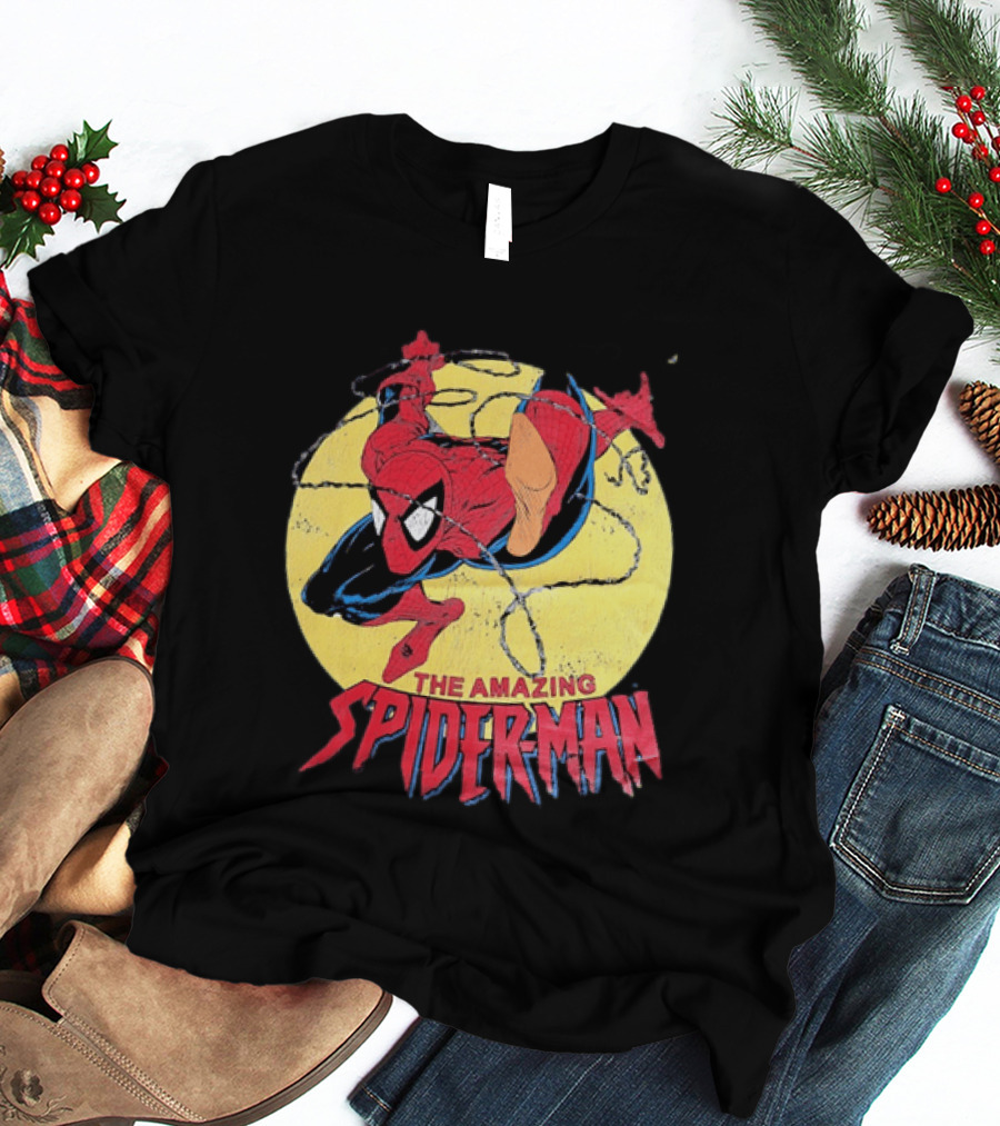 Amazing Spider Man Distressed Marvel Superhero Webslinger T-Shirt