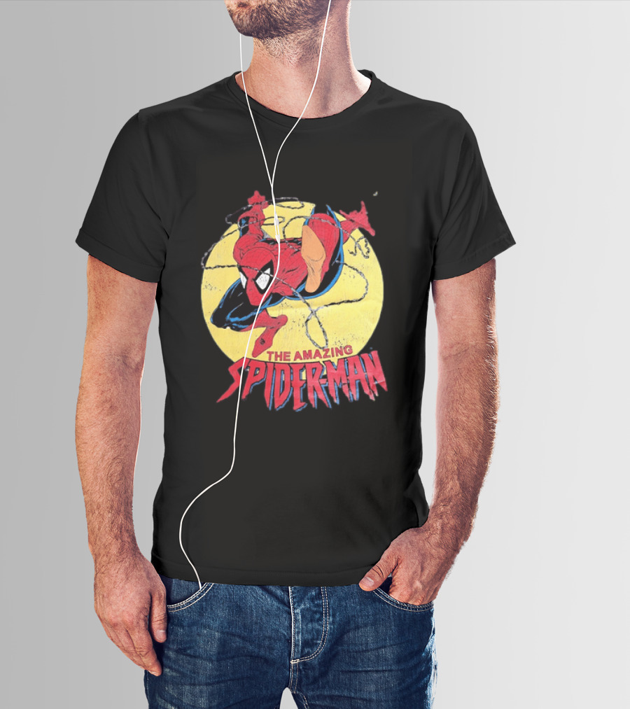 Amazing Spider Man Distressed Marvel Superhero Webslinger T-Shirt