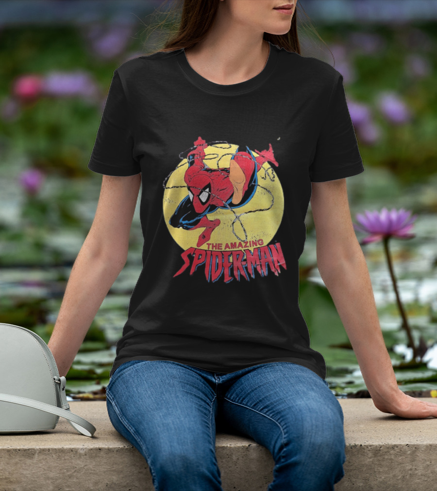 Amazing Spider Man Distressed Marvel Superhero Webslinger T-Shirt