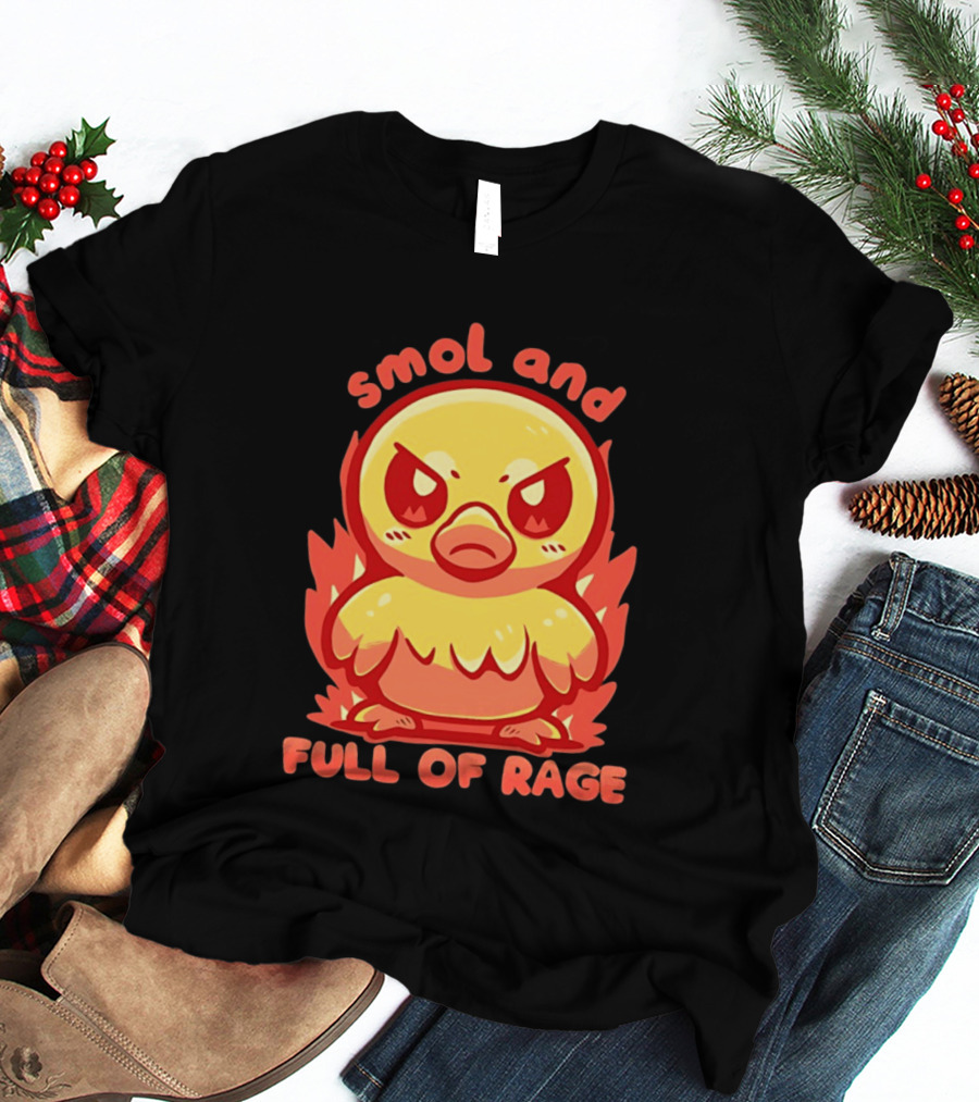Smol And Full Of Rage Angry Duck T-Shirt
