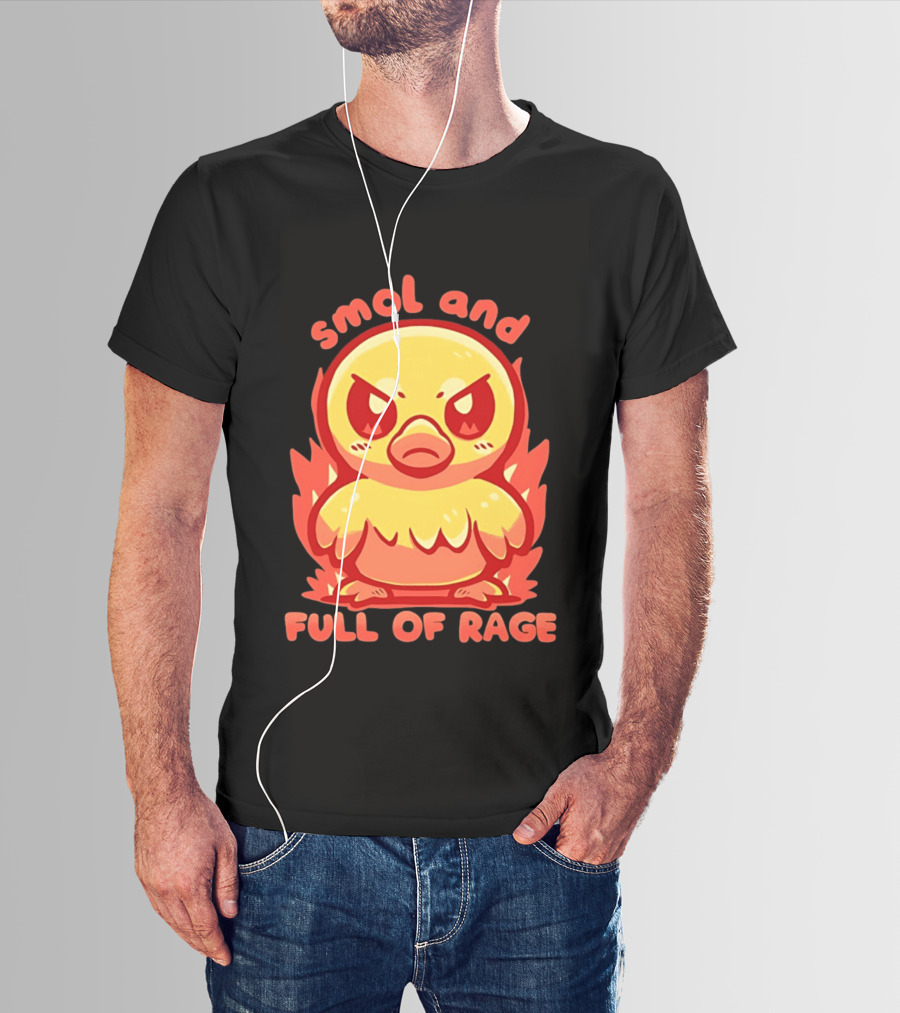 Smol And Full Of Rage Angry Duck T-Shirt