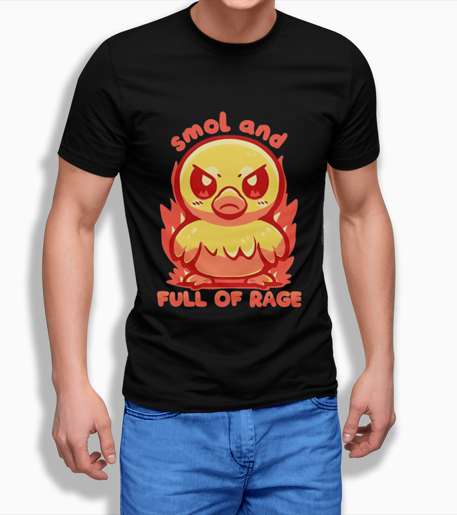 Smol And Full Of Rage Angry Duck T-Shirt