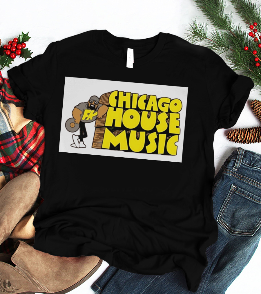 FK Chicago House Music Retro Vinyl DJ T-Shirt