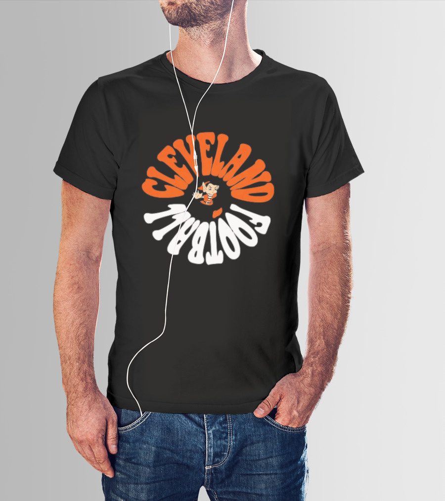 Cleveland Football Brownie The Elf Retro Orange White T-Shirt