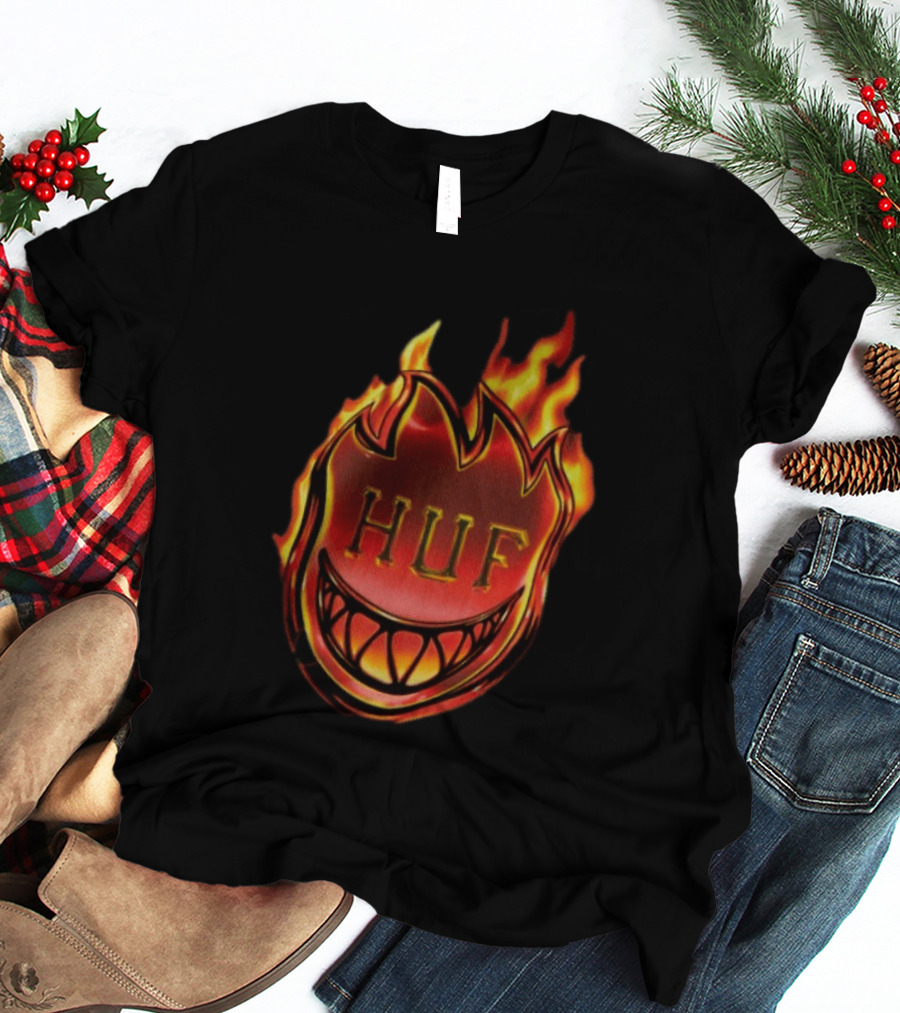 Huf X Spitfire Flame Galaxies Collaboration With Iconic Smiling T-Shirt