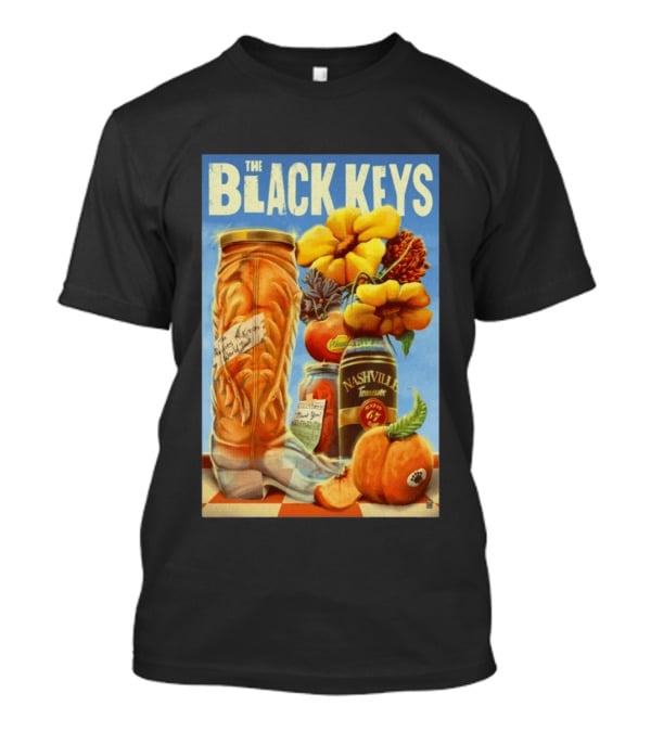 The Black Keys Nashville 2026 Boots Jars Pumpkins Flowers T-Shirt