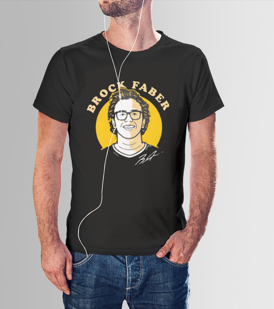 Brock Faber Minnesota Wild Comicstyle T-Shirt