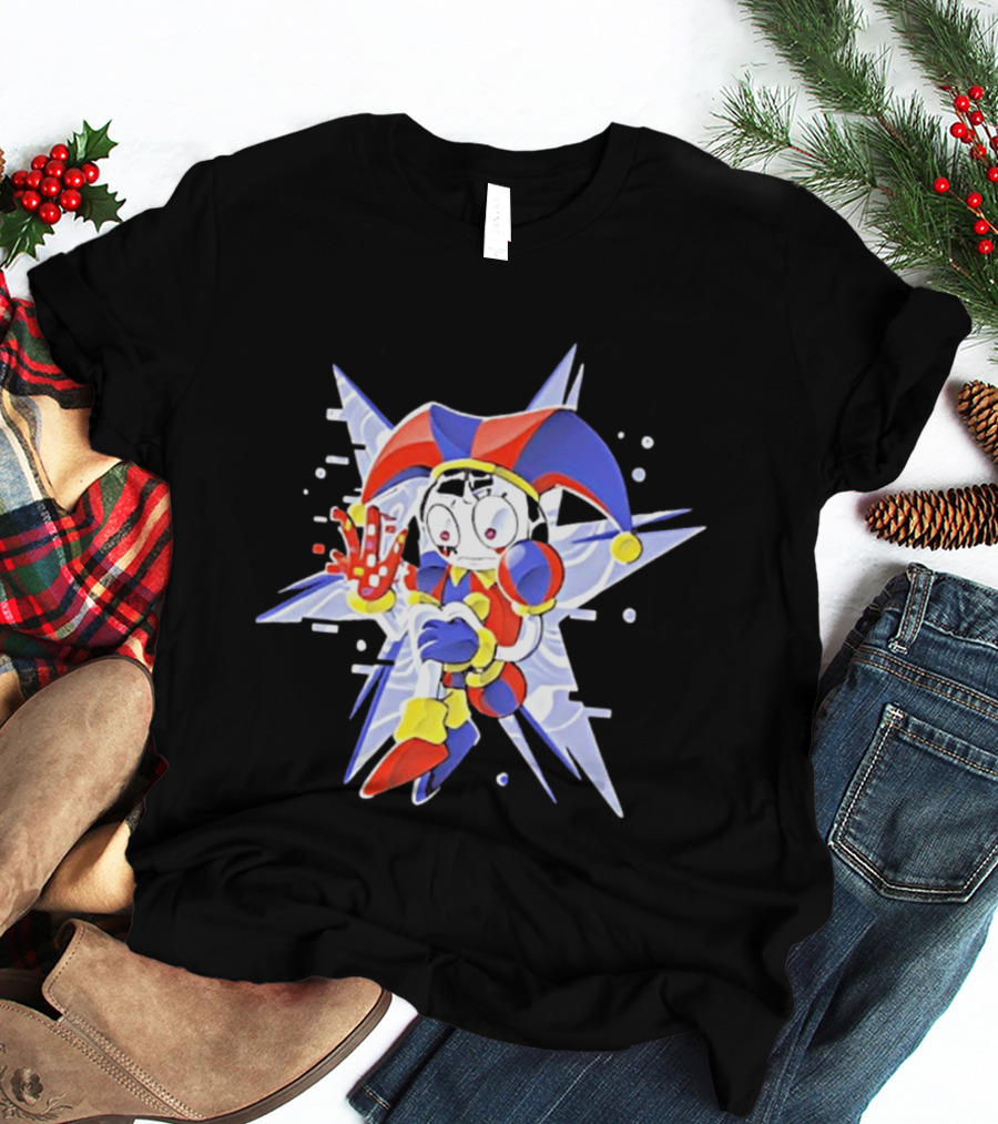 Classic Pixel Jester Glitch Retro Arcade T-Shirt