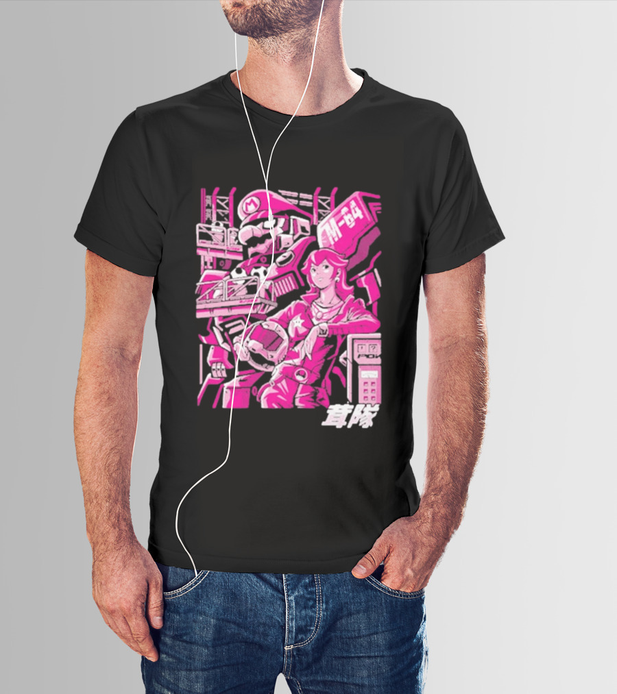 Turtle Destroyer M 64 Japanese Manga Style Mario Kart T-Shirt