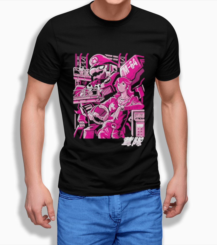 Turtle Destroyer M 64 Japanese Manga Style Mario Kart T-Shirt