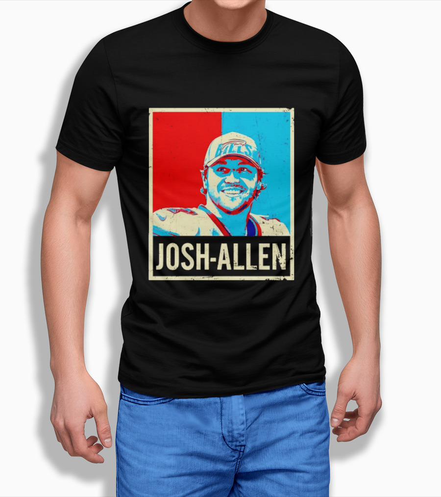 Distressed Josh Allen Buffalo Bills Pop T-Shirt