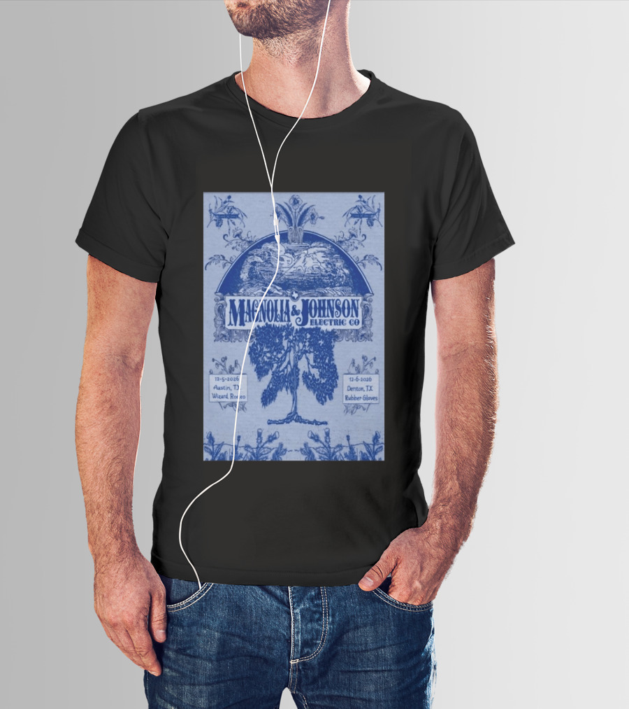 Magnolia And Johnson Electric Co Austin TX Wizard Rodeo Denton TX Rubber Gloves Dec 5 6 2026 T-Shirt